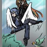 なんかざっくりとでも色を決めといたほうが多分良くて…… ルーツィエ シャムシエル CW プロフ絵 イラスト 冒険者 カラーラフ うちよそ 女性 天使