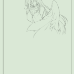 線画が始まったぞ~~!ほんとは多分下描きのときでもざっくり色置いた方が良い ルーツィエ シャムシエル CW プロフ絵 イラスト 冒険者 線画 うちよそ 女性 天使 小鳥 羽