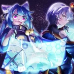 イラスト　人権　女性二人　おえかき　スクリーン　星空